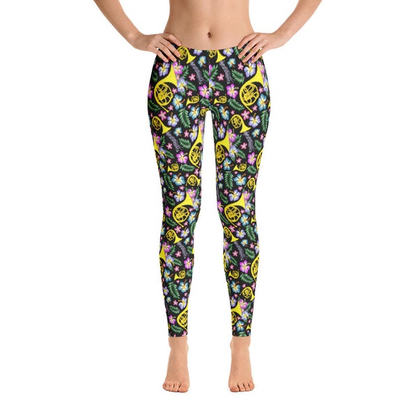 French Horn Leggings Black background