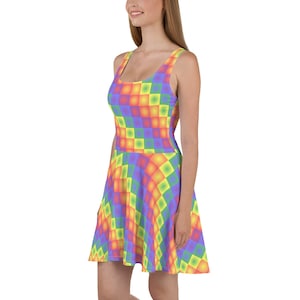 Rainbow pride Skater Dress - Pastel