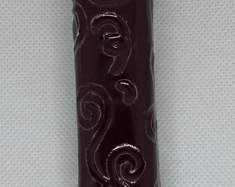 Dark Purple Ceramic Mezuzah