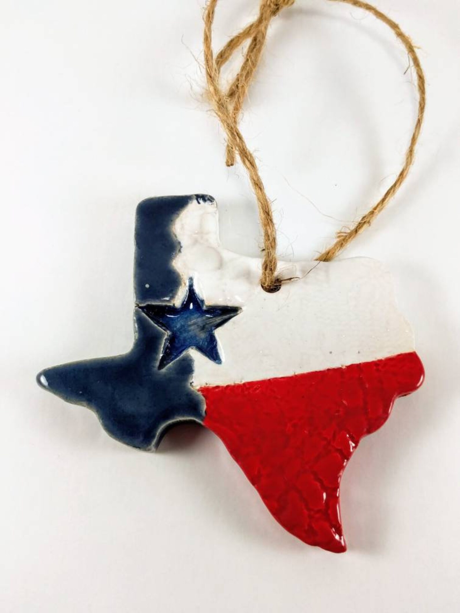 Texas Ornament Christmas Ornament Ceramic Ornament Rear Etsy