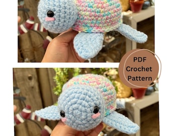 Sea Turtle Crochet Amigurumi PDF Pattern, Amigurumi Sea Turtle Crochet Pattern