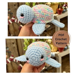Sea Turtle Crochet Amigurumi PDF Pattern, Amigurumi Sea Turtle Crochet Pattern