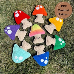 Mushroom Crochet PDF Pattern, Mushroom Kawaii Crochet Pattern PDF Pattern File