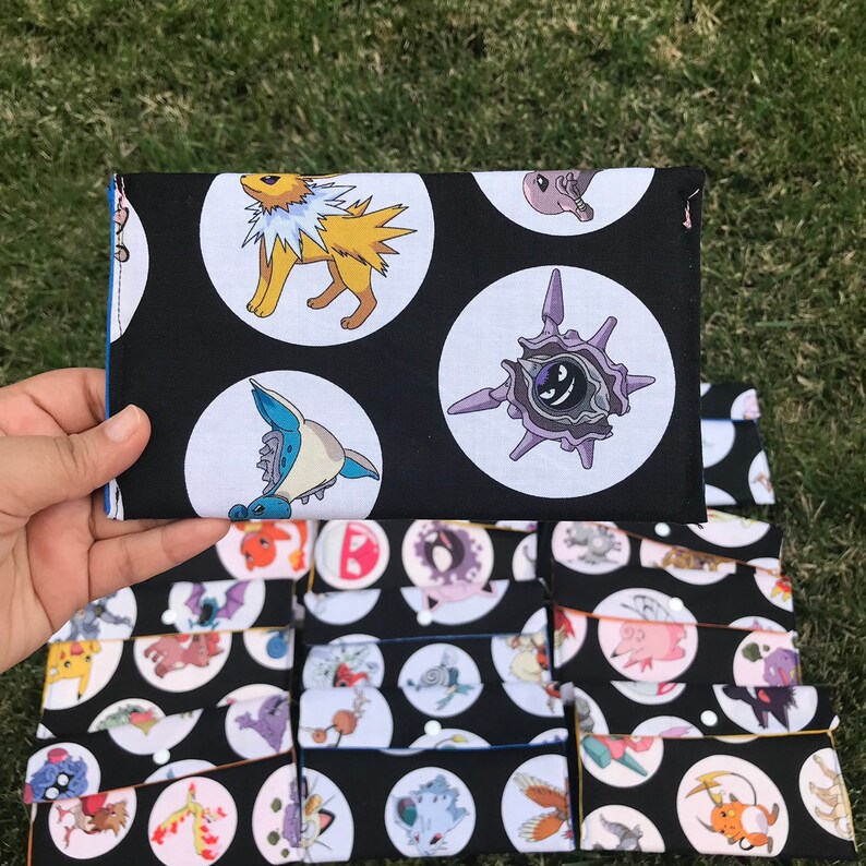 notions pouch crochet project bag Pokemon pencil pouch small craft project bag