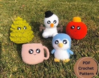 Christmas Bunch Crochet PDF Pattern, Crochet Amigurumi pattern, Amigurimi PDF Pattern