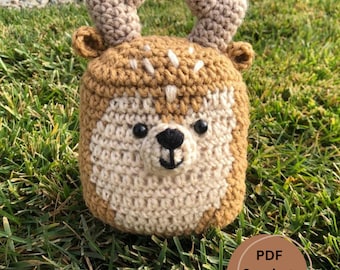 Marshmallow Deer Crochet Pattern, Christmas Deer Amigurumi Pattern, Quick Christmas Crochet Pattern, Amigurumi PDF Pattern