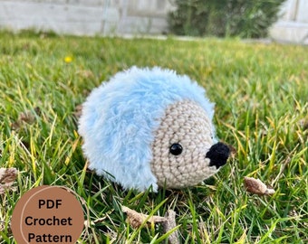 Virkad igelkott utan sömnad, PDF-mönster för amigurumi, virkad igelkott