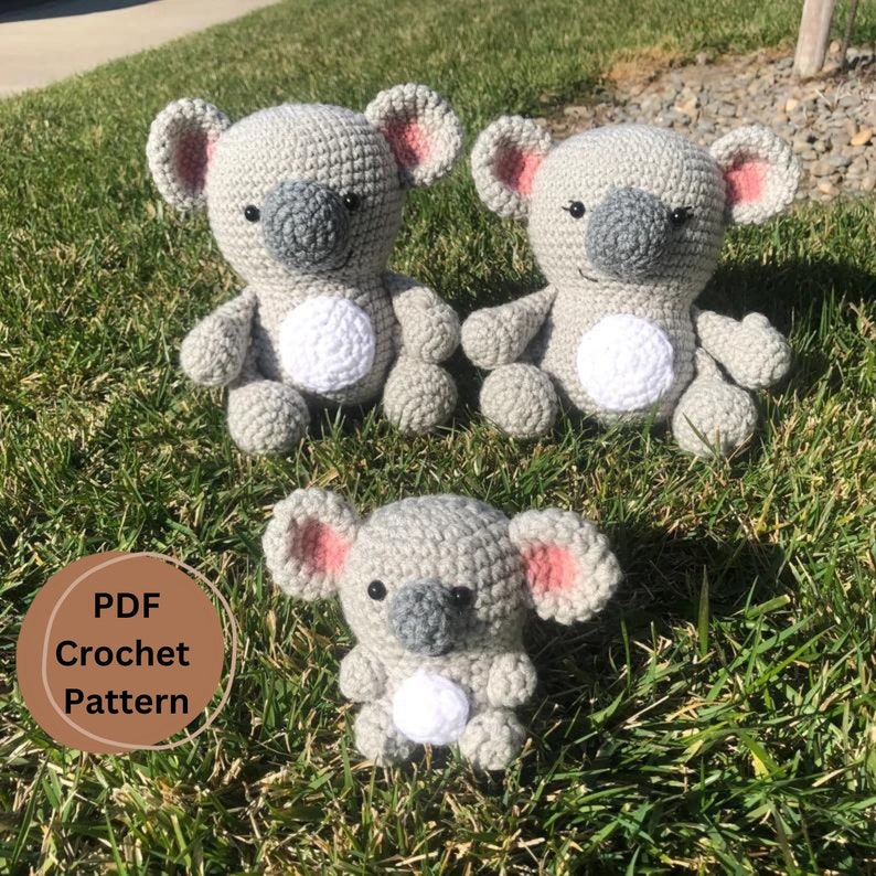 Koala Family Crochet Amigurumi Pattern PDF - Etsy