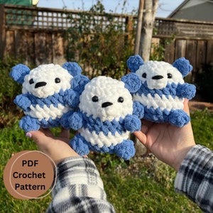 Blanket Yarn Panda Bear Crochet Amigurumi PDF Pattern, Amigurumi Panda Crochet Pattern