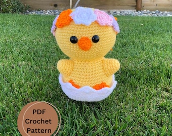 Baby Chick Crochet Amigurumi PDF Pattern, Baby Chick Amigurumi Pattern, Crochet Chicken Pattern