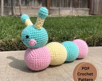 Patrón Oruga Amigurumi Crochet, patrón oruga crochet PDF, patrón oruga amigurumi crochet