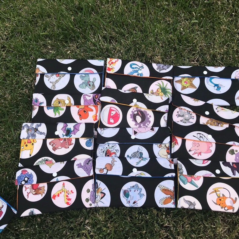 notions pouch crochet project bag Pokemon pencil pouch small craft project bag