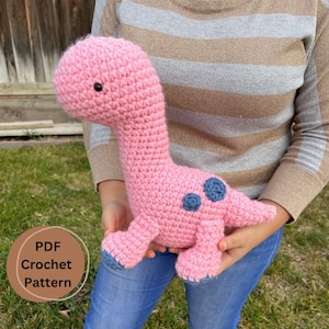 Brontosaurus Crochet Amigurumi PDF Pattern, Amigurumi dinosaur Crochet Pattern