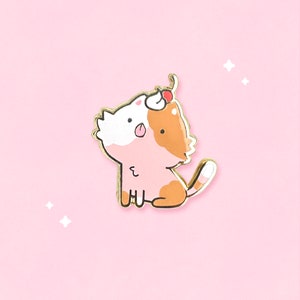 Neapawlitan Ice Cream Cat Enamel Pins | Original Designs | Kawaii Pastel Kitty | Cute Cat Blep | Funny Neopolitan Cat Pin