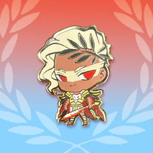 Ares | Hades Chibi Video Game Hard Enamel Gold Pin