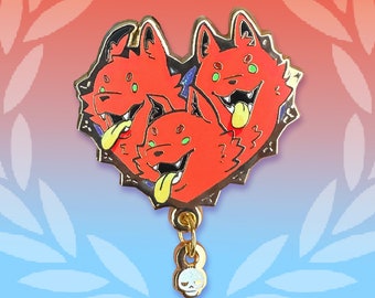 Cerberus | Hades Video Game Hard Enamel Gold Pin