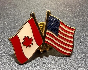 Vlag VS + Canada (Amerikaans - Candisch) dubbele vlagspeld