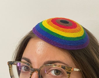 The “Philly” LGBTQ Progressive Pride Kippah /Yarmulke Celebrating Queer Jews of All Colors in the USA, Israel & Kol Ha'Olam