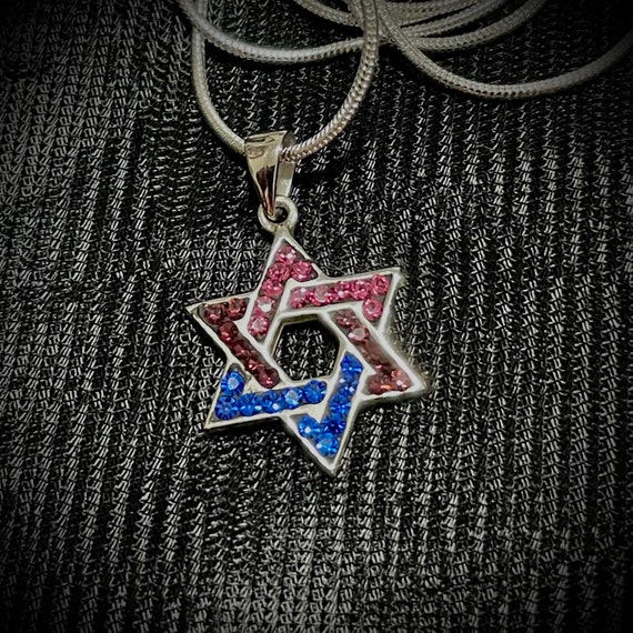 Royal Blue Pave Six Pointed Crystal Star Necklace Royal Blue Pave Six Pointed Crystal Star Necklace