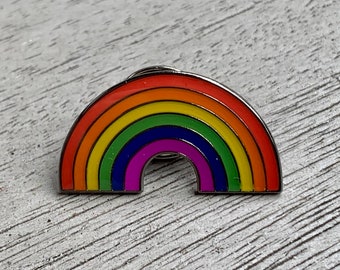 Rainbow Pride Arch Pin Badge for Lapels, Shirts, Backpacks, Hats, etc...