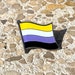 Non-Binary (LGBTQ) Pride Flag Pin Badge for Lapels, Shirts, Backpacks, Hats, etc... *Two Sizes*