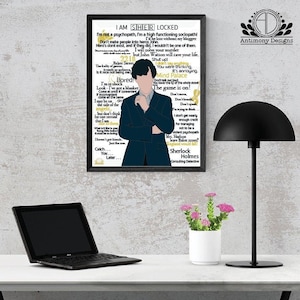 BBC Sherlock Poster - Sherlock Zitat Poster - BBC Sherlock Holmes - Sherlock Digital Print