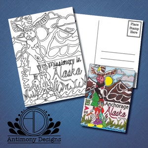 Cartes postales et autocollants de l’Alaska