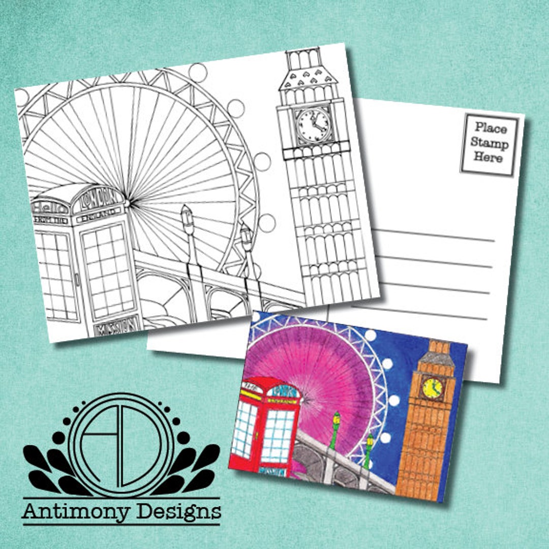 London and Leeds Postcards and Stickers Etsy