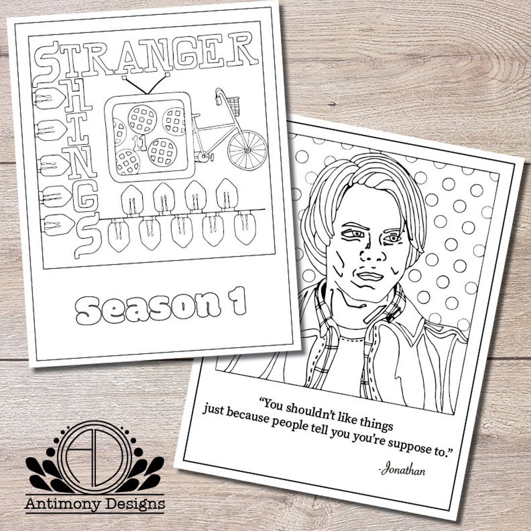 Coloriage Stranger Things Facile Stranger Things Pack 1 Saison 1 Coloriages Stranger Things - Etsy Canada