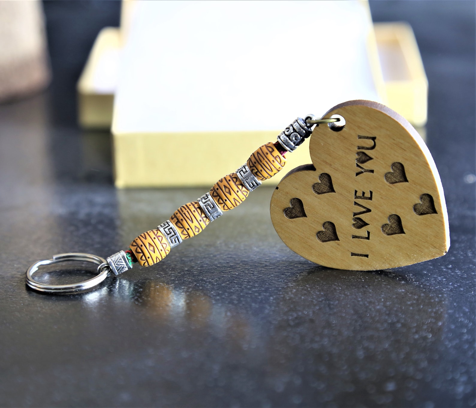 Personalized Keychain Handmade Valentine Keychain Custom Etsy