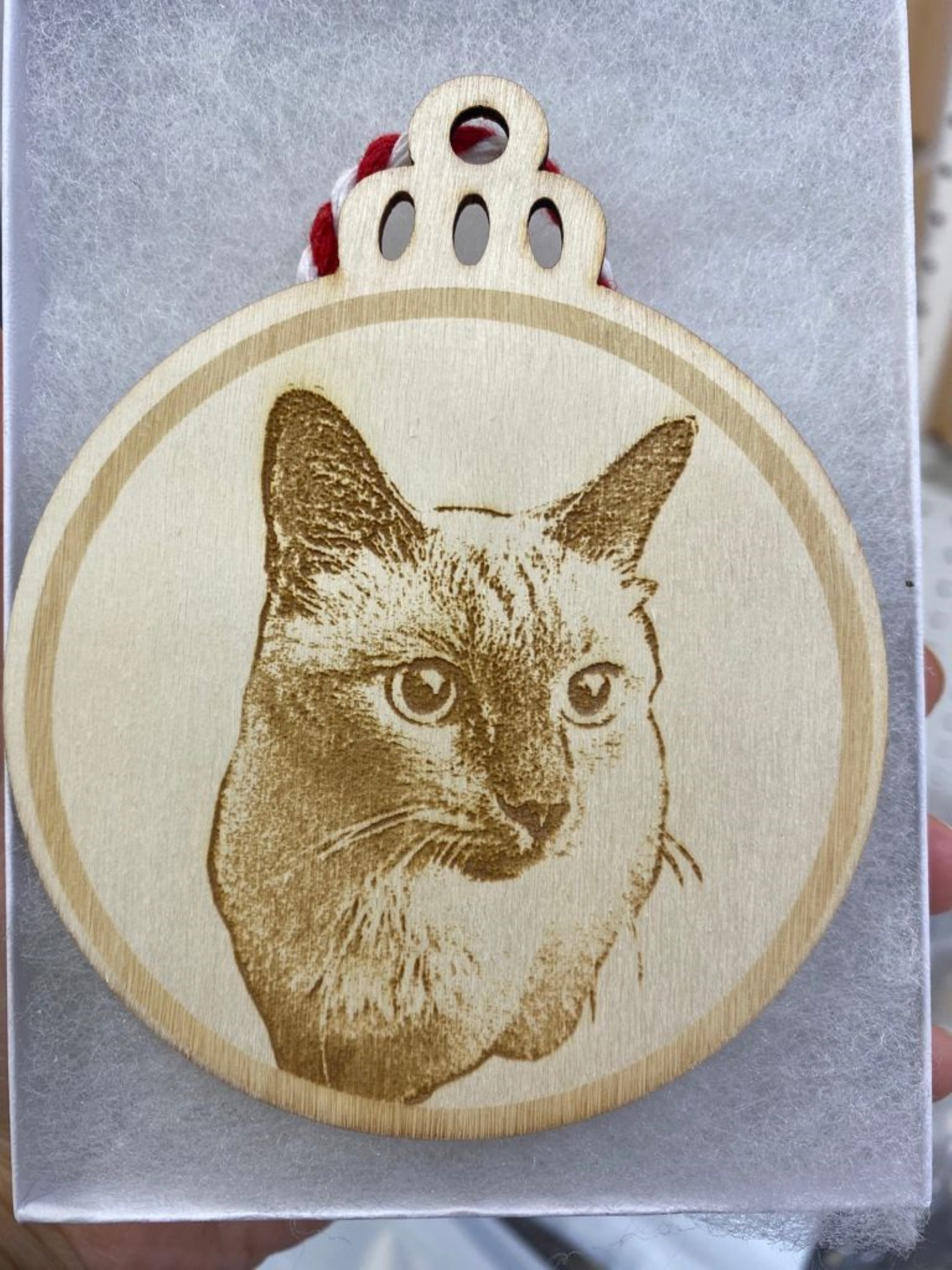 Custom Wood Ornament Cat Photo Ornament Personalized Cat Etsy