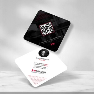 Keller Williams Square Business Cards with Rounded Corners. Probably The Best Real Estate Business Cards Lower Prices at AgentMotif.com 007