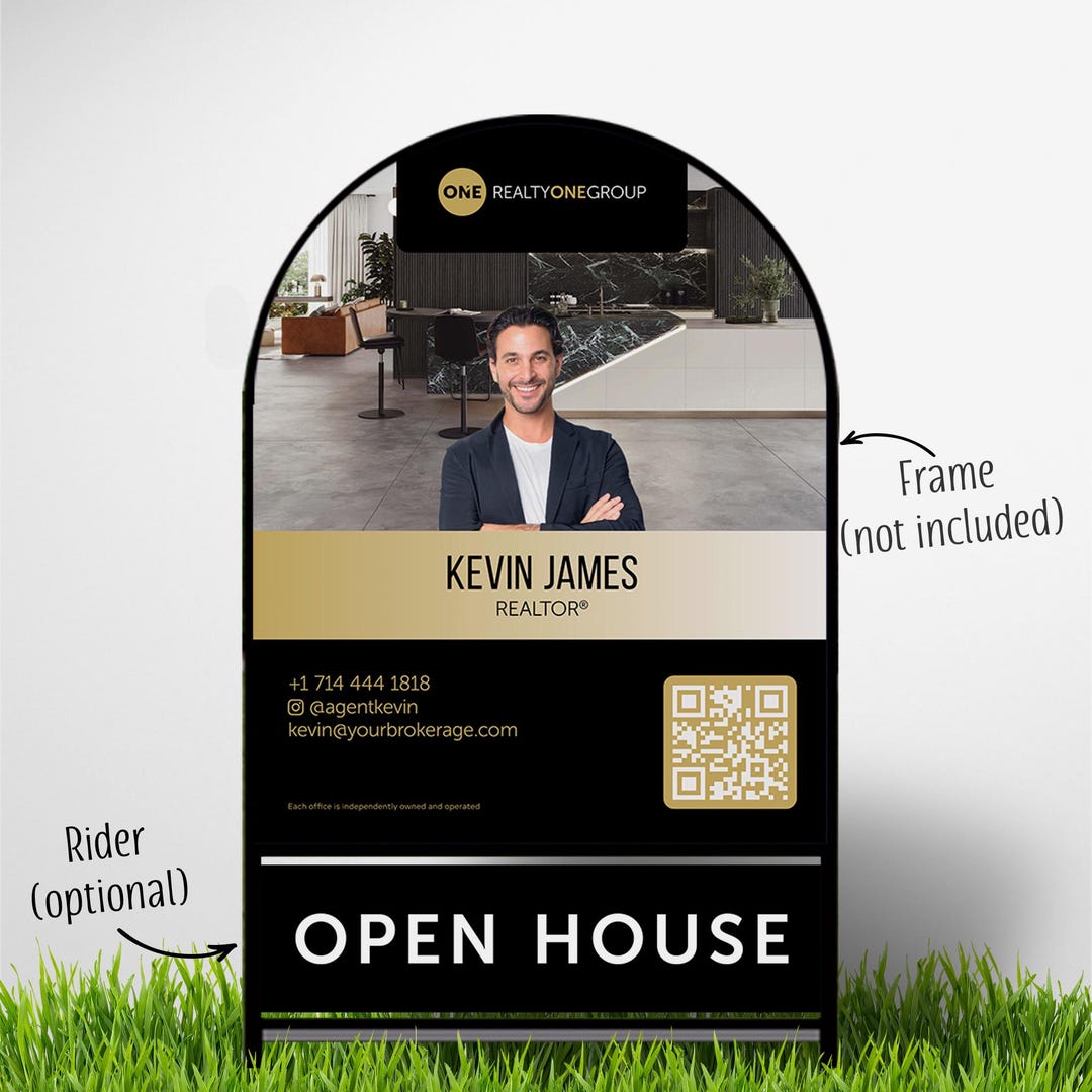 Realty ONE Group Dome Sign, Custom Real Estate Sign (24x30) - Etsy