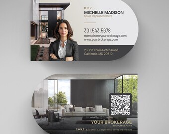 Century 21 Business Cards: Modern Half Circle Design