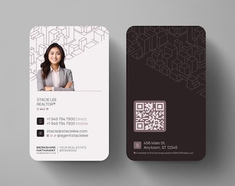 Modern Vertical Business Cards: Berkshire Hathaway Designs