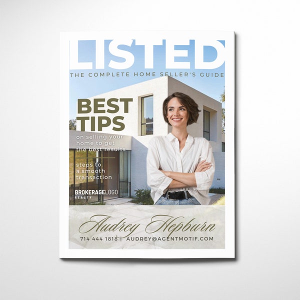 The Complete Real Estate Magazine Home Seller's Guide! Edit In Canva! Desktop Printable + Digital Versions! Share On Social Media!