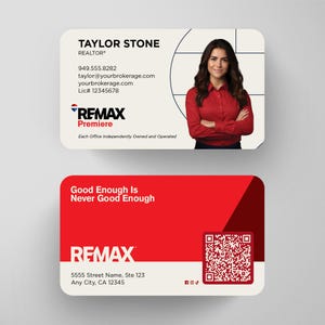 RE/MAX Business Card: Modern Real Estate Agent Design. New Logo! New Branding!