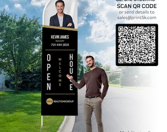 Realty ONE Group Feather Flag: 12ft Real Estate Event Sign