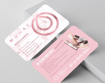 Rose Gold Marble Monat Business Card: 60 Design Options