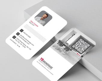Modern Vertical Business Cards: Keller Williams Designs