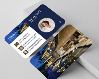 Your Brokerage Business Card Design! Made in Canva! Ready to download! 60 Different Designs Available on Our Website, www.agentmotif.com!