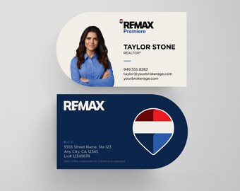 RE/MAX Business Cards: Modern Half Circle Design