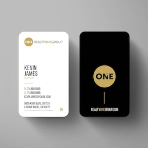 Probably the Best Realty ONE Group Business Cards Ever! New Modern Vertical Designs!