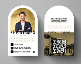 Probably the Best Realty ONE Group Business Cards Ever! New Modern Unique Half Circle Shape!