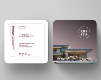 Berkshire Hathaway Business Cards: Square Rounded Corner Design
