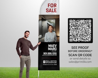 Any Brokerage Feather Flag: Real Estate Event Advertising