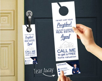 Probably the Best Real Estate Door Hangers Ever! Coldwell Banker Door Hangers Printed on High Quality Cardstock Paper w/ Easy Tearaway Card!