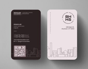 Modern Berkshire Hathaway Business Cards: Vertical Design