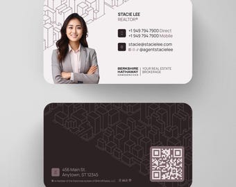 Berkshire Hathaway Business Card: Modern Real Estate Design