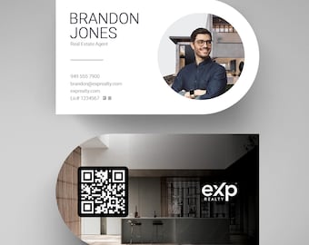 eXp Realty Business Cards: Modern Half Circle Design